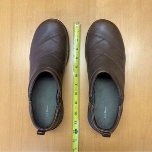 LL Bean Comfort Mocs, dark brown, never worn, women’s size 11.